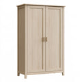 Armoire 90 x 50 x 180 cm en panneaux finition chêne clair à 2 portes style contemporain