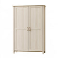 Armoire 100 x 55 x 200 cm en panneaux de bois beige avec 2 portes style classique