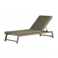 Chaise longue 200 x 70 cm en métal et textile taupe pour extérieur à dossier réglable