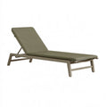 Bain de soleil 200 x 70 cm en métal et textile vert kaki - dossier inclinable pour extérieur