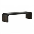 Banc 140 cm en bois noir - style contemporain pour entrée et salle à manger