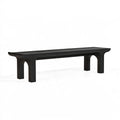 Banc 180 x 40 x 45 cm en bois noir style contemporain